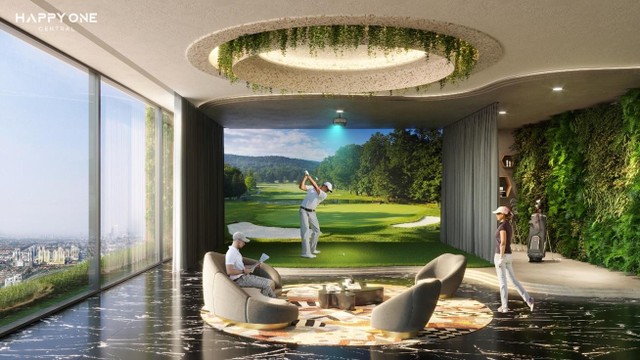 Sân golf 3D tại Happy One - Central dành cho những chủ nhân đam mê môn thể thao quý tộc này.