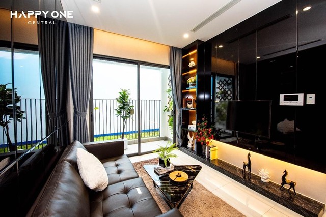 Căn hộ Happy One – Central được thiết kế trải dài theo hàng ngang, thông thoáng tối đa.