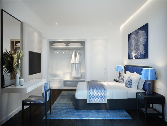 Căn hộ The Hill với nội thất theo phong cách santorini.