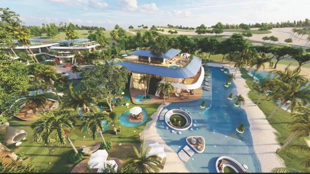 Một trong số các Super VIP Villas tại khu Golf Villas thuộc dự án Sunshine Heritage Mũi Né (Phan Thiết) của Sunshine Group - tuyệt tác “Resort in Resort” nằm rất gần sân Golf 36 hố tiêu chuẩn thi đấu quốc tế với thiết kế Link - Style đầy thử thách.