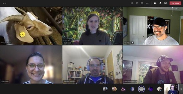 Một khách hàng đã thuê dài hạn một chú dê trong cuộc họp của mình.