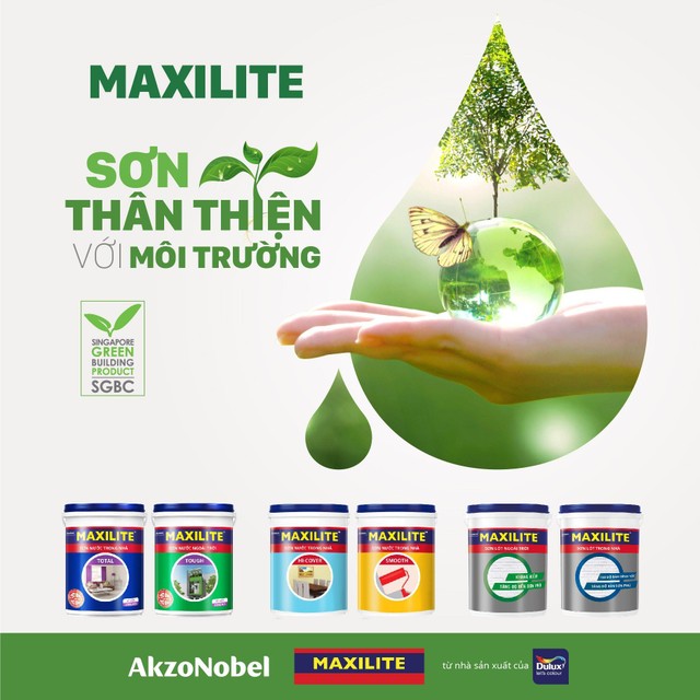Maxilite được công nhận là dòng sơn thân thiện, an toàn.