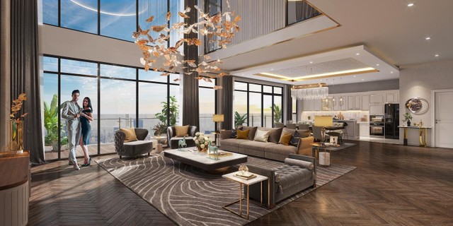 Căn hộ tại The Matrix One sở hữu tầm view panorama “triệu đô” thu trọn cảnh sắc với kính Low-E chạm sàn.