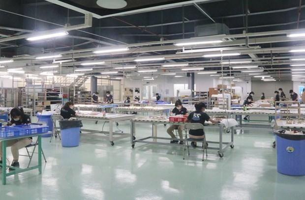 Doanh nghiệp ở Đồng Nai thực hiện phương án 3 tại chỗ. (Ảnh: TTXVN).