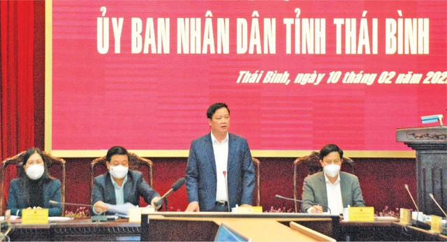 Phó bí thư Tỉnh ủy, Chủ tịch UBND tỉnh Thái Bình Nguyễn Khắc Thận cùng lãnh đạo UBND tỉnh triển khai kế hoạch tổ chức khởi công, động thổ 5 dự án chào xuân 2022. Phó bí thư Tỉnh ủy, Chủ tịch UBND tỉnh Thái Bình Nguyễn Khắc Thận cùng lãnh đạo UBND tỉnh triển khai kế hoạch tổ chức khởi công, động thổ 5 dự án chào xuân 2022.