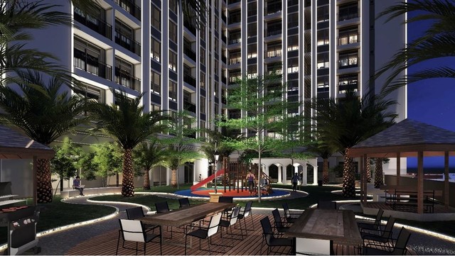 Khu tiệc nướng BBQ ngoài trời kết hợp khu vui chơi trẻ em trên cao đảm bảo an toàn và riêng tư cho cư dân Viva Plaza.