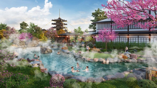 Sun Beauty Onsen mang đến trải nghiệm tắm khoáng chuẩn Nhật Bản. Ảnh phối cảnh minh họa. Sun Beauty Onsen mang đến trải nghiệm tắm khoáng chuẩn Nhật Bản. Ảnh phối cảnh minh họa.