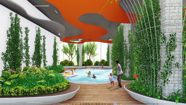 The Peak Garden chú trọng không gian sống xanh nâng cao sức khỏe cho cư dân.