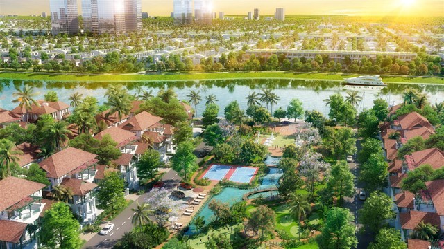 Sunneva Island - dự án mang phong cách sống thượng lưu ven sông đến Đà Nẵng. (Ảnh phối cảnh minh họa).