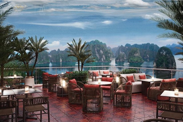 Vẻ đẹp hiếm có của vịnh Hạ Long nhìn từ không gian ngoài trời tại nhà hàng MGallery. Vẻ đẹp hiếm có của vịnh Hạ Long nhìn từ không gian ngoài trời tại nhà hàng MGallery.