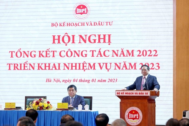 Phát biểu tại Hội nghị, Thủ tướng Phạm Minh Chính đã đánh giá cao những đóng góp của toàn ngành Kế hoạch - Đầu tư và Thống kê.