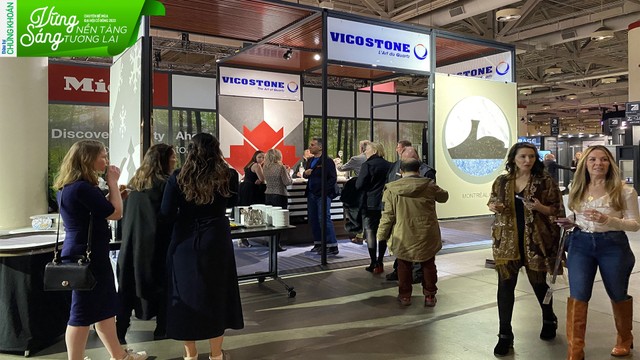 Gian hàng Vicostone tại triển lãm IDS Canada 2023.