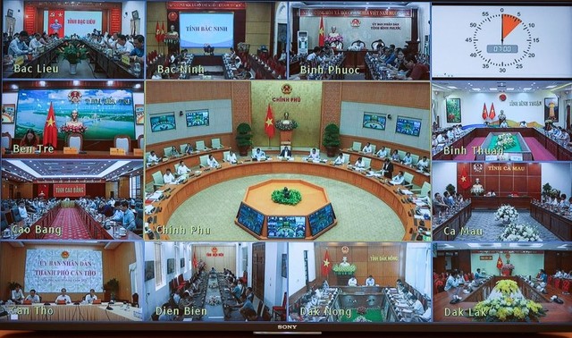 Phiên họp tập trung thảo luận, đánh giá tình hình kinh tế-xã hội tháng 3 và quý I/ 2024. Ảnh: VGP.