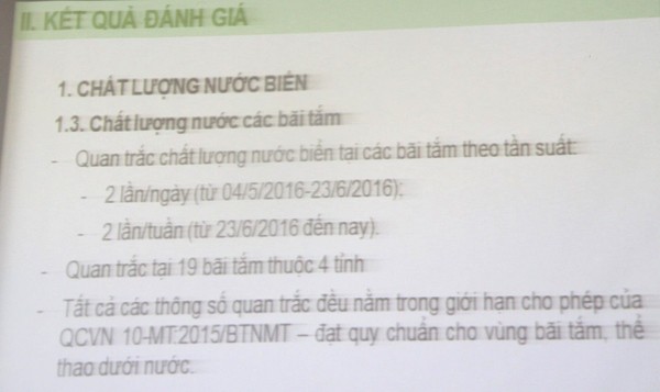 Nước biển miền Trung 'đạt chuẩn' để tắm và nuôi thủy sản ảnh 2