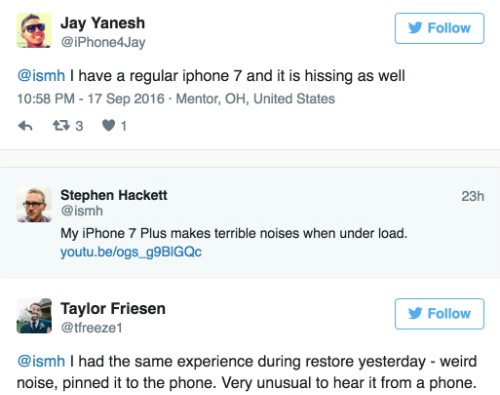 Nhiều người đều gặp vấn đề âm thanh lạ trên iPhone 7 và 7 Plus.