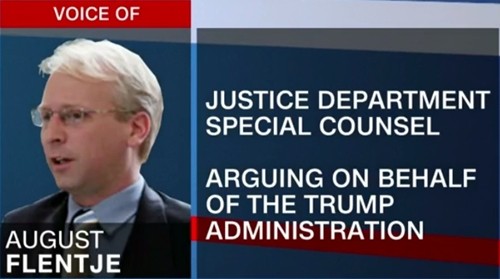 August Flentje, người đại diện cho chính quyền Tổng thống Donald Trump. Ảnh: CNN.