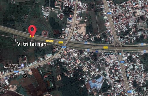 Vị trí xảy ra tai nạn liên hoàn.