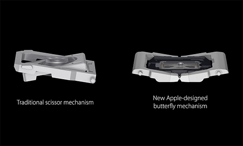 Cơ chế Butterfly giúp máy mỏng nhẹ nhưng tỷ lệ lỗi cao.