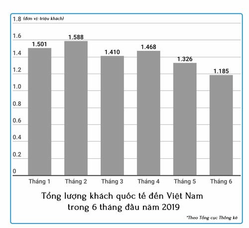 8,5 triệu khách quốc tế đến Việt Nam trong nửa đầu năm 2019 ảnh 1