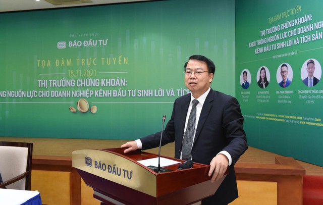 Thứ trưởng Bộ Tài chính Nguyễn Đức Chi phát biểu chào mừng Tọa đàm. Ảnh: Dũng Minh