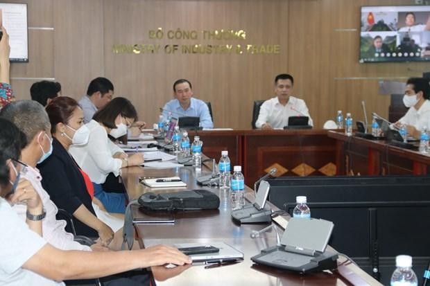 Cục Xuất nhập khẩu Bộ Công thương làm việc với Hiệp hội Điều Việt Nam về vụ xuất khẩu điều đi Italy nghi bị lừa đảo. (Ảnh: Xuân Anh/TTXVN)