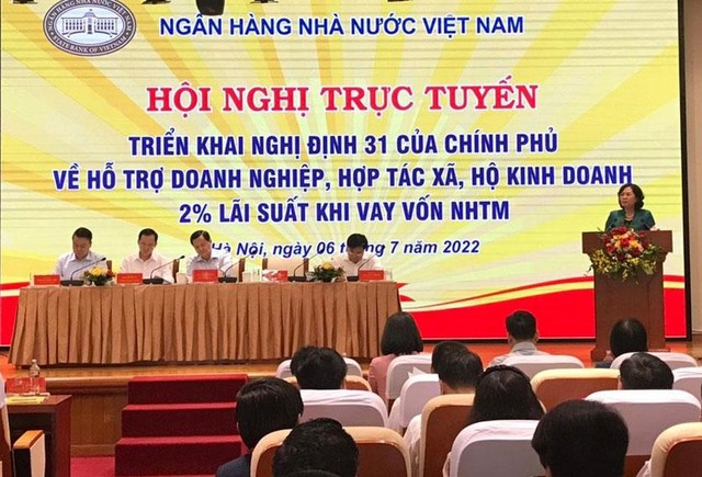 Thống đốc Ngân hàng Nhà nước Nguyễn Thị Hồng phát biểu tại Hội nghị.