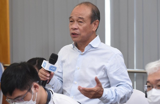 Ông Bùi Ngọc Bảo, Quyền Chủ tịch Hiệp hội Xăng dầu Việt Nam phát biểu tại Tọa đàm. Ảnh: Dũng Minh