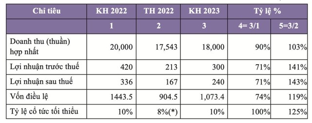 Kế hoạch kinh doanh năm 2023 của PET