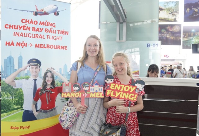 Khai trương đường bay Hà Nội - Melbourne, Vietjet là hãng hàng không khai thác nhiều đường bay nhất giữa Việt Nam và Australia (ảnh: H.T)