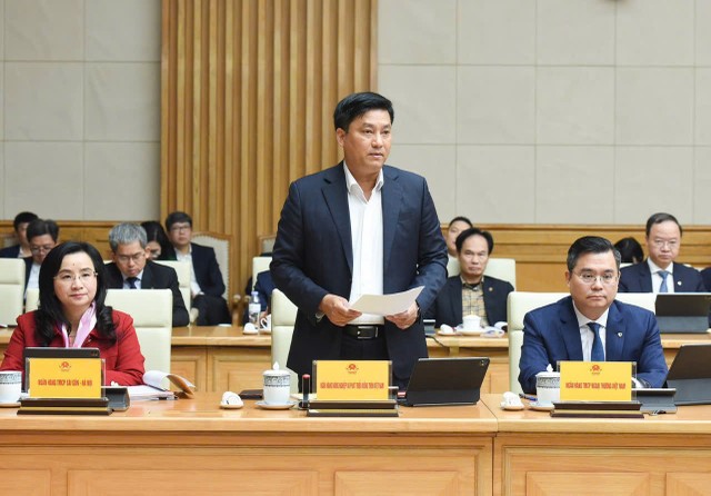 Ông Phạm Toàn Vượng, Tổng giám đốc Agribank phát biểu tại Hội nghị