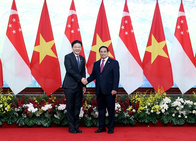 Hai nhà lãnh đạo chụp ảnh trước khi hội đàm.