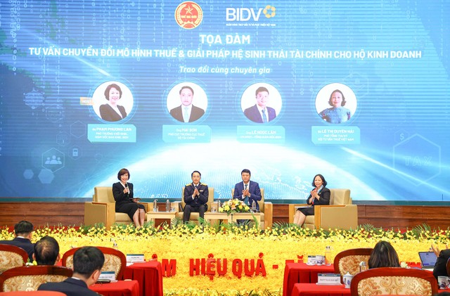 Lãnh đạo Cục Thuế, BIDV và Hội tư vấn Thuế tham gia Tọa đàm tư vấn chuyển đổi mô hình thuế và giải pháp hệ sinh thái tài chính cho hộ kinh doanh