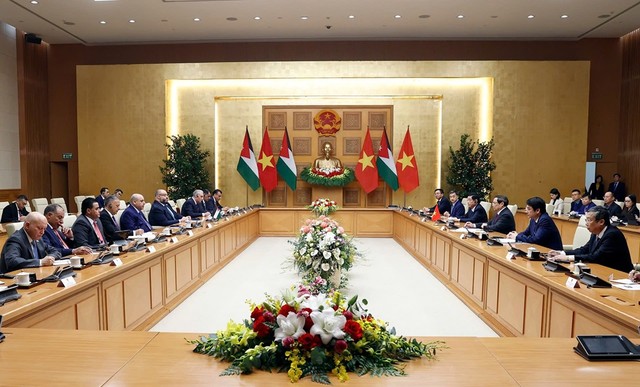 Quang cảnh buổi tiếp. Ảnh: Đức Thanh.