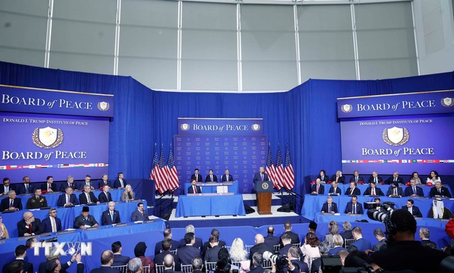 Phiên khai mạc Hội đồng Hoà bình về Gaza tại Thủ đô Washington D.C., Mỹ. Ảnh: TTXVN