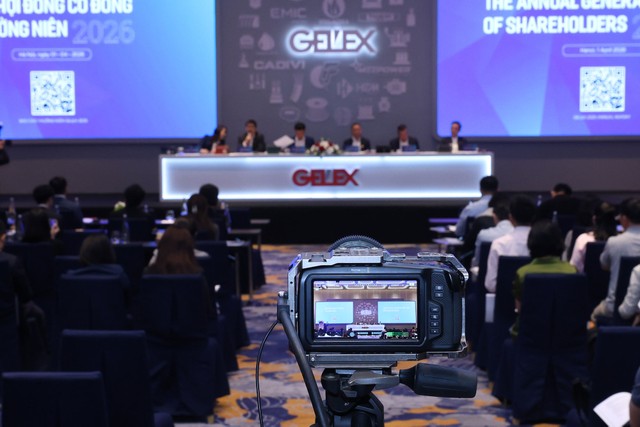 ĐHCĐ thường niên 2026 của Gelex diễn ra theo hình thức trực tiếp và trực tuyến. Ảnh: Dũng Minh