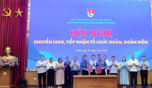 Lễ ký kết biên bản chuyển giao, tiếp nhận tổ chức Đoàn và đoàn viên trực thuộc Đoàn Thanh niên Bộ Tài chính.