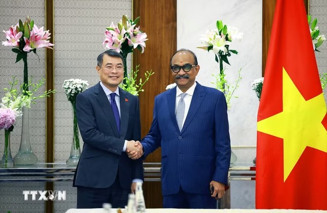 Thủ tướng Lê Minh Hưng tiếp ông Grandhi Mallikarjuna Rao, Chủ tịch Tập đoàn GMR của Ấn Độ. (Ảnh: Dương Giang/TTXVN) Thủ tướng Lê Minh Hưng tiếp ông Grandhi Mallikarjuna Rao, Chủ tịch Tập đoàn GMR của Ấn Độ. (Ảnh: Dương Giang/TTXVN)