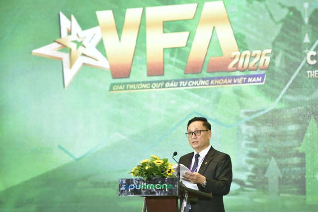 Ông Nguyễn Sơn, Chủ tịch Hội đồng thành viên VSDC phát biểu khai mạc sự kiện. Ảnh: Dũng Minh Ông Nguyễn Sơn, Chủ tịch Hội đồng thành viên VSDC phát biểu khai mạc sự kiện. Ảnh: Dũng Minh