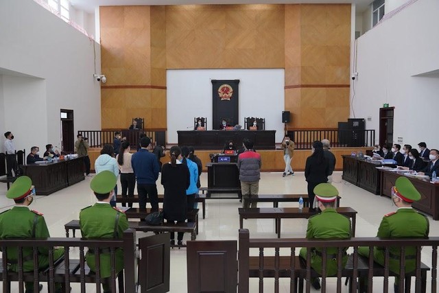 Quang cảnh phiên tòa.