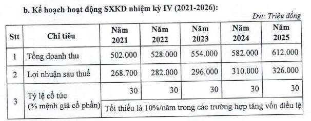 Kế hoạch kinh doanh của D2D giai đoạn 2021-2025 (Nguồn: Tài liệu ĐHĐCĐ năm 2021)