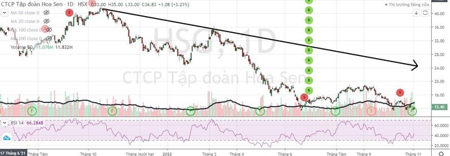 Cổ phiếu HSG liên tục bị bán tháo từ cuối năm ngoái tới nay.
