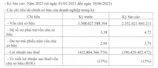 Trung Nam Đắk Lắk 1 ghi nhận lỗ 390,42 tỷ đồng trong nửa đầu năm 2023 (Nguồn: HNX)