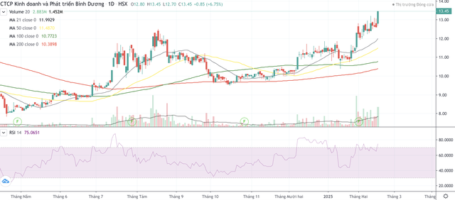 Cổ phiếu TDC bật tăng nóng trước thềm chào bán 35 triệu cổ phiếu riêng lẻ