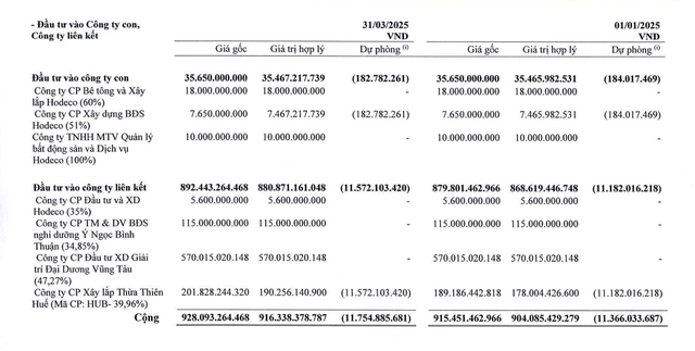Hodeco đã đầu tư 570 tỷ đồng vào CTCP Đầu tư Xây dựng giải trí Đại Dương Vũng Tàu tại thời điểm cuối quý I/2025.