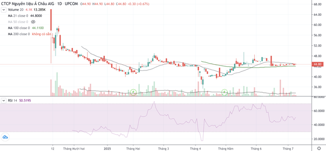 Cổ phiếu AIG liên tục giảm từ khi giao dịch trên UPCoM tháng 11/2024 tới nay.