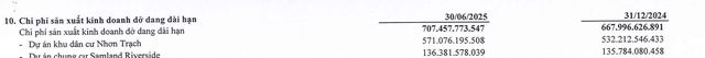 Tài sản dở dang của Samland tại thời điểm 30/6/2025.