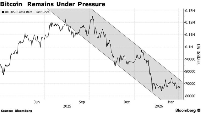 Diễn biến giá Bitcoin.