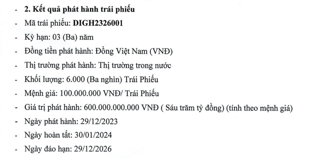 Thông tin trái phiếu mã DIGH2326001. Thông tin trái phiếu mã DIGH2326001.