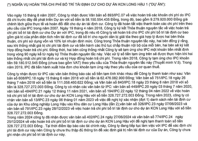 Tiền mà LHG đền cho Tân Thuận liên quan dự án KCN Long Hậu 1 vẫn chưa xử lý. Tiền mà LHG đền cho Tân Thuận liên quan dự án KCN Long Hậu 1 vẫn chưa xử lý.