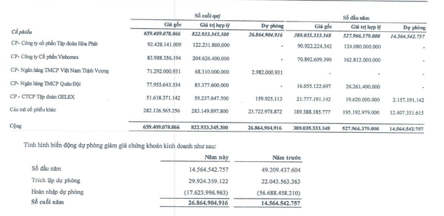 NDN đang đầu tư 659,4 tỷ đồng vào thị trường chứng khoán.